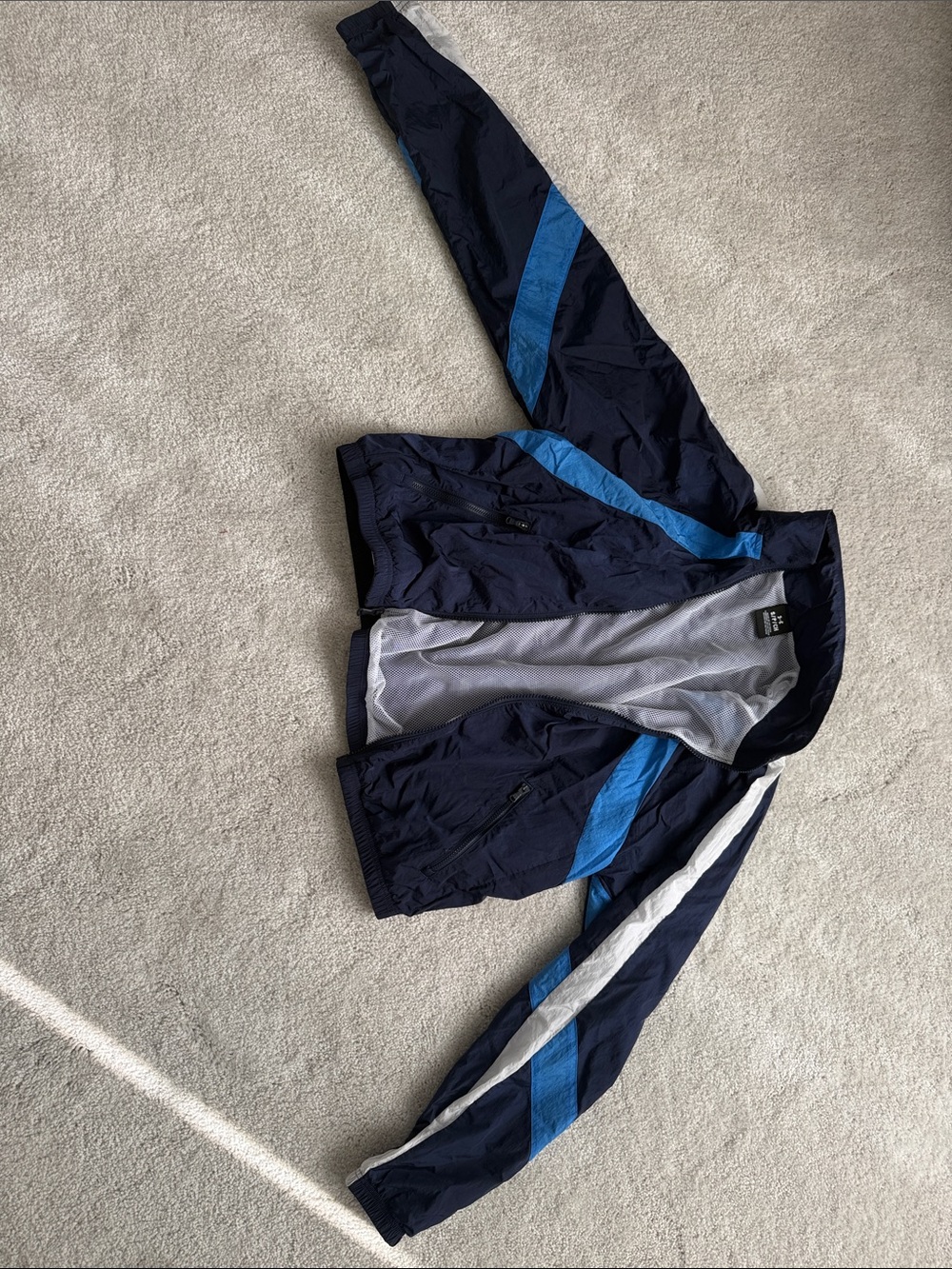 Under Armour Women's Navy and Blue Varsity-Style Windbreaker Jacket